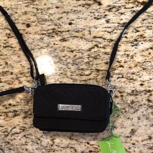 Vera Bradley all in one crossbody in black.